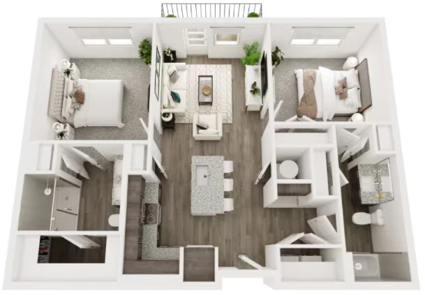B1- The Luxe 1102 floor plan